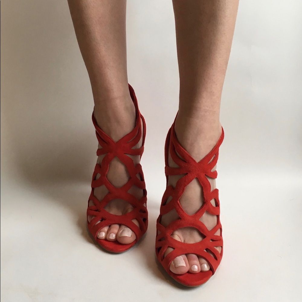Zara- Poppy Red Cut-our Heels